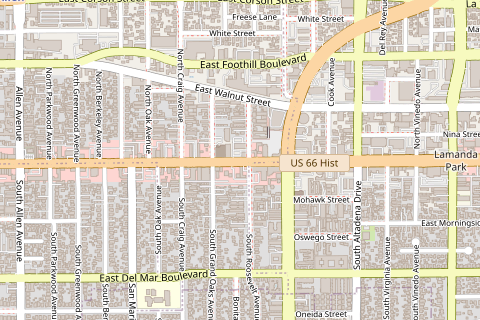 Map of Pasadena venue