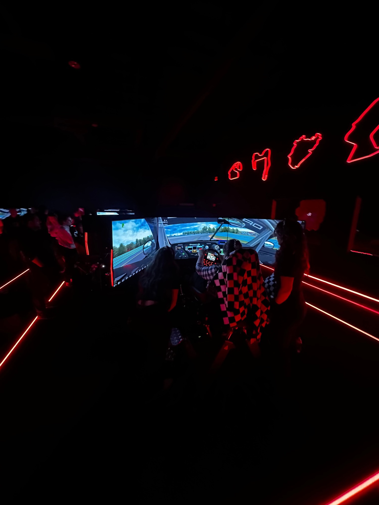 Checkered flag moment at the end of a private party