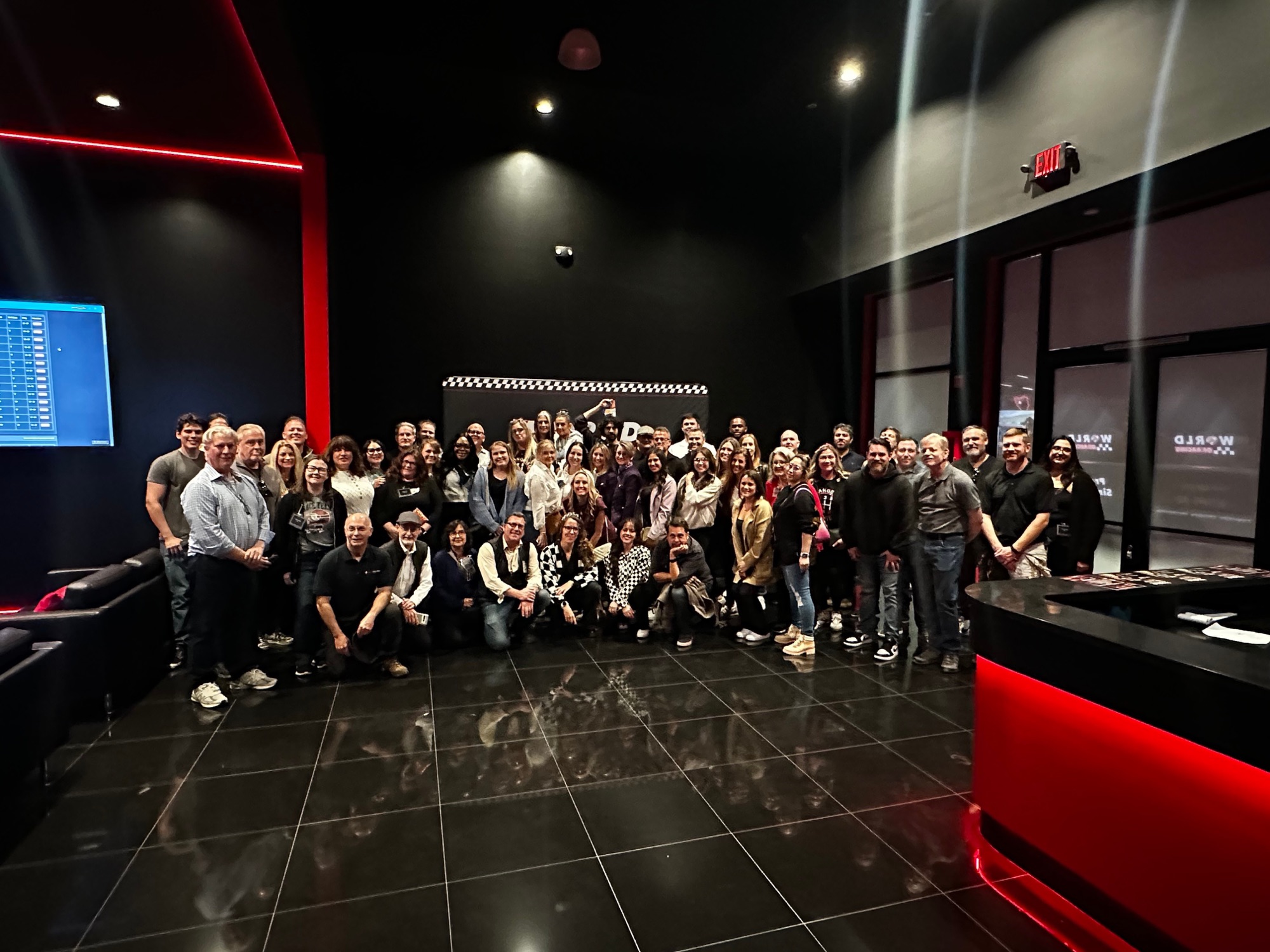 Group portrait at WOR Tustin after a private party